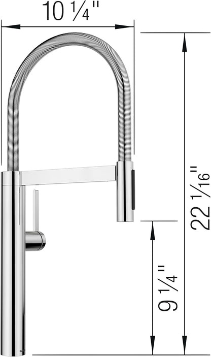 Blanco 527473 Culina II Pull-Down Semi-Pro Kitchen Faucet - 1.5 GPM - Chrome