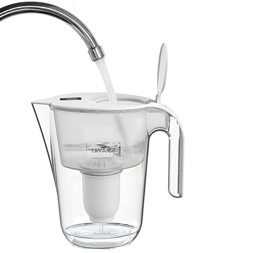 Tayama Alkaline Water Filter Pitcher, 10-Cup Capacity, 3.2L, pH Up to 9, Removes Chlorine and Heavy Metals