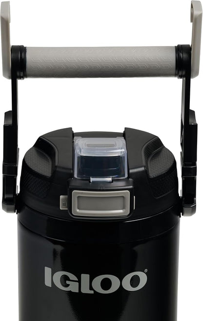 Igloo Rival Fusion 54 Oz Stainless Steel Sport Bottle | Insulated Water Jug | Black