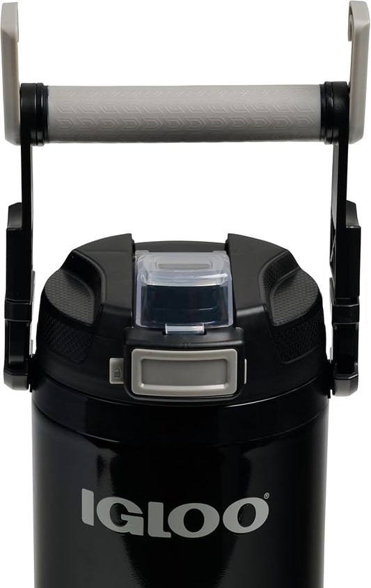 Igloo Rival Fusion 54 Oz Stainless Steel Sport Bottle | Insulated Water Jug | Black