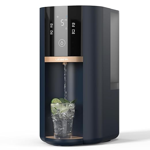 Leysern Reverse Osmosis Water Filter Countertop, No Installation Required, 5-Stage RO Filtration with UV and Remineralization, Water Purifier with TDS Monitor, 360° Swivel Base, NSF/ANSI 372 Certified