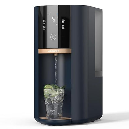 Leysern Reverse Osmosis Water Filter Countertop, No Installation Required, 5-Stage RO Filtration with UV and Remineralization, Water Purifier with TDS Monitor, 360° Swivel Base, NSF/ANSI 372 Certified