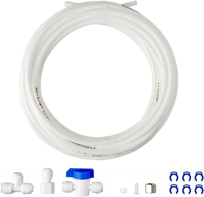 PureDrop PDR-ICEK 1/4" Water Line Splitter and Reverse Osmosis Refrigerator Ice Maker Tubing