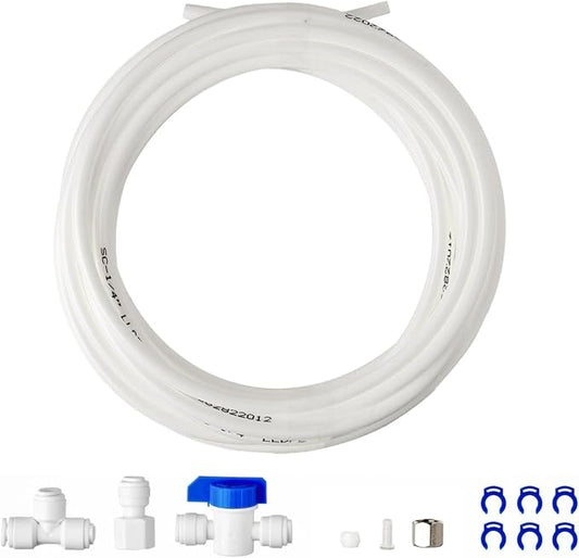 PureDrop PDR-ICEK 1/4" Water Line Splitter and Reverse Osmosis Refrigerator Ice Maker Tubing