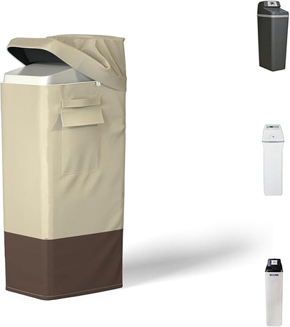 Water Softener Cover Waterproof, Water Softener Cover for WHES30E/WHES40E Grain Softener Housings Outdoor,(Beige&Tan)