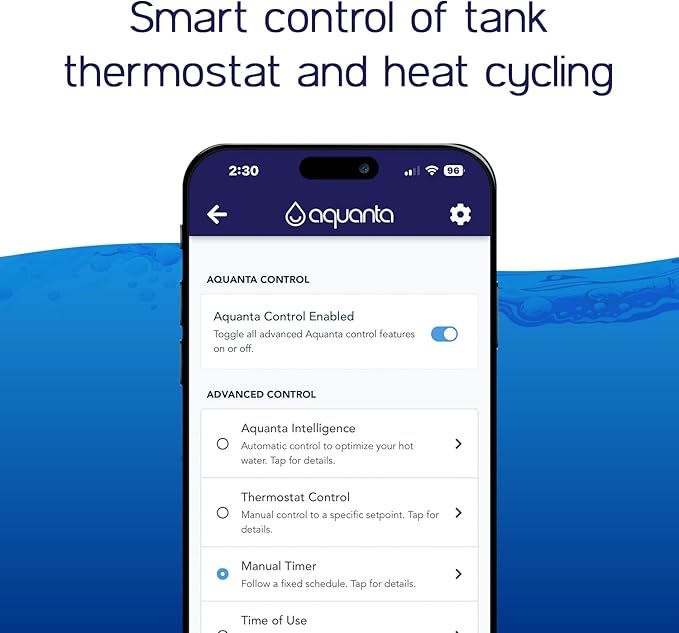 Smart Water Heater Timer: Optimize Hot Water Usage - Compatible with Alexa - Installs in Minutes, No Plumbing Required. Compatible with Gas Water Heaters. Leak Sensor Included.