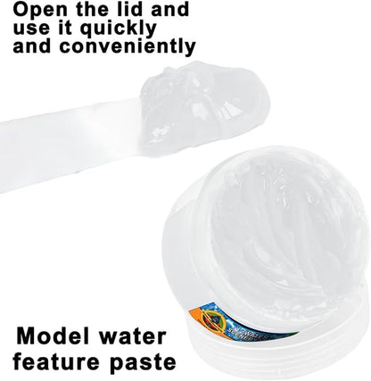 50ml Water Scenery Paster, Paint Mediums & Additives, Water Effect Paste, Suitable For Rivers, Oceans, Lakes, Static Scenes - Model For Aquariums (White)