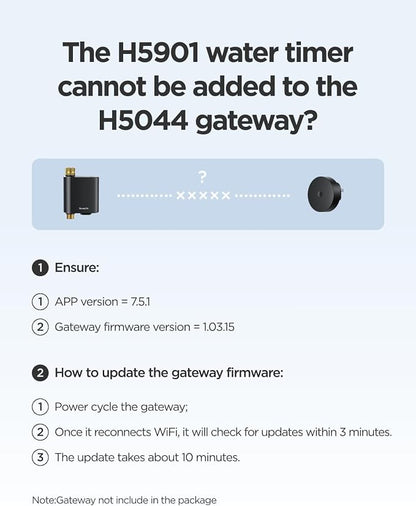 GoveeLife H5901 Bluetooth Smart Sprinkler Timer, Gateway not Included | Remote Control up to 229ft, Brass Inlet & Outlet, 2Yr Battery Life, IP67 Waterproof, for Garden/Lawn/Yard