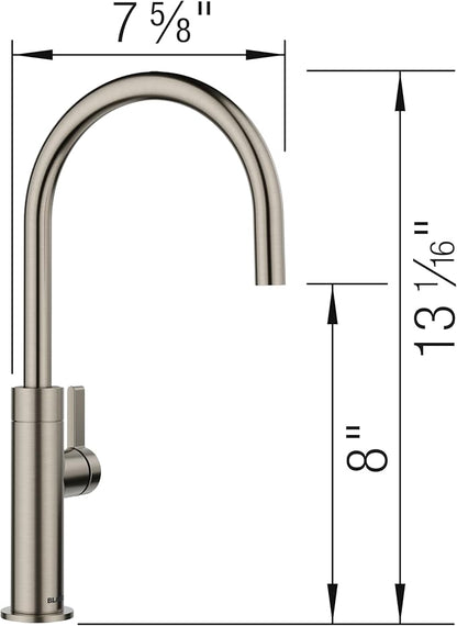 Blanco 443255 Culina II Beverage Faucet with Optional Filtration System - 1.5 GPM - Satin Platinum