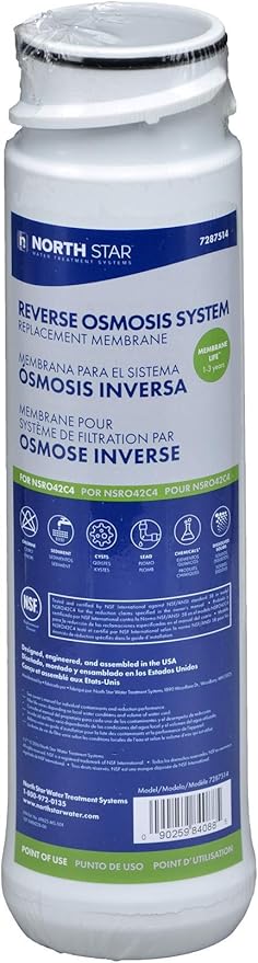 North Star 7287514 Replacement Membrane Cartridges for Reverse Osmosis System