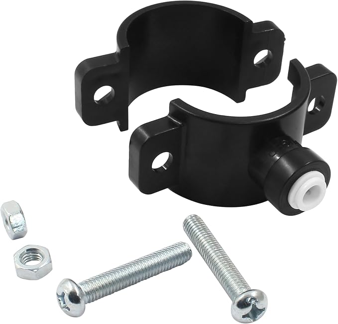 Waziaqoc Drain Saddle Valve with 1/4" Quick Connect | Plastic, Water Hose Pipe Adapter, For Under Sink Reverse Osmosis System