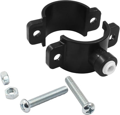 Waziaqoc Drain Saddle Valve with 1/4" Quick Connect | Plastic, Water Hose Pipe Adapter, For Under Sink Reverse Osmosis System