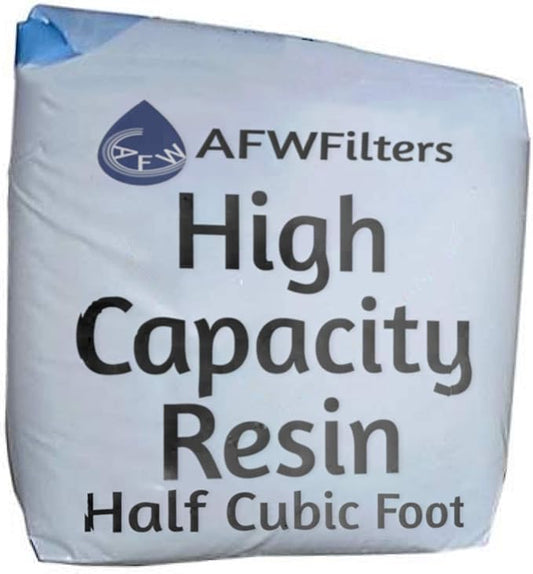 High Capacity Replacement Water Softener Resin 8% Crosslink 1/2 cubic foot