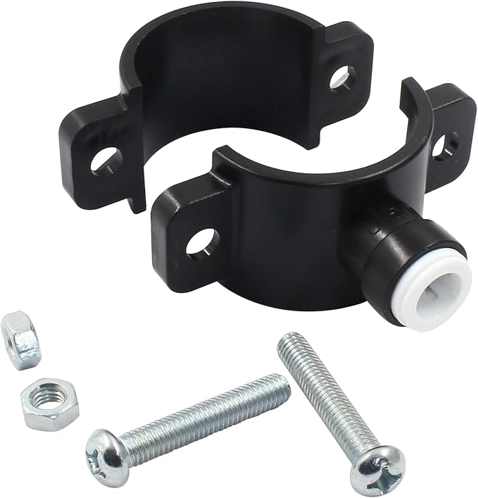 Waziaqoc Drain Saddle Valve with 3/8" Quick Connect | Plastic, Water Hose Pipe Adapter, For Under Sink Reverse Osmosis System