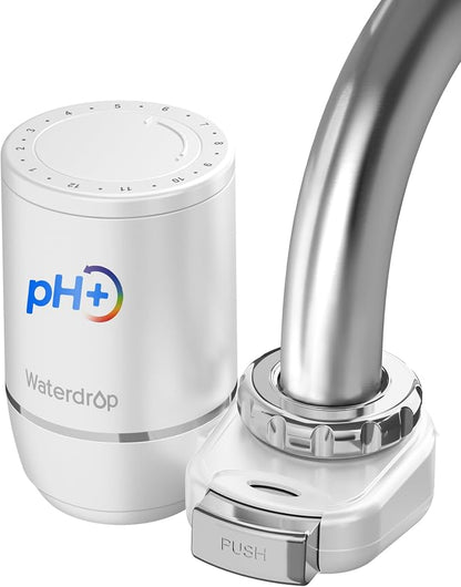 Waterdrop FC-02 Alkaline Water Filter for Sink Faucet, Filter Life Reminder | Reduces Chlorine, Tap Water Filter for Kitchen Sink, NSF Certified Easy Installation, 320 Gallons, 1 Filter