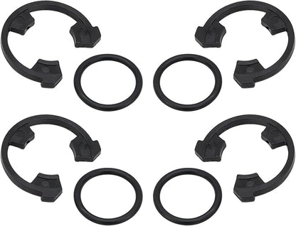 (4+4PCS) 3/4" Water Softener Clip and O-Ring Kit Compatible with GE Kenmore Eco Pure Eco Water Softener, Replace Parts for 7116713 and 7170288