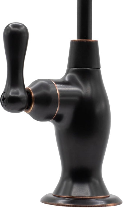Metpure Non-airgap NSF Certified RO Faucet Reverse Osmosis Drinking Water Filtration System Water Dispenser Spout (Dark Oil Rubbed Bronze). Vase Style with Faucet Wrench.
