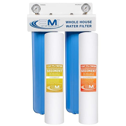 Applied Membranes Inc. 2-Stage Whole-House Water Filter System, 1-Micron and 5-Micron 4.5-Inch by 20-Inch Filters