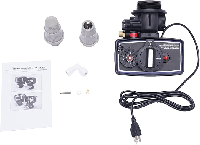 110V 12-Day Time Clock Control Valve, 3W Timer Valve Backwash Head, 5600 Timer Replacement Softener Valve for Water Filter Softener R-e-sin Tank