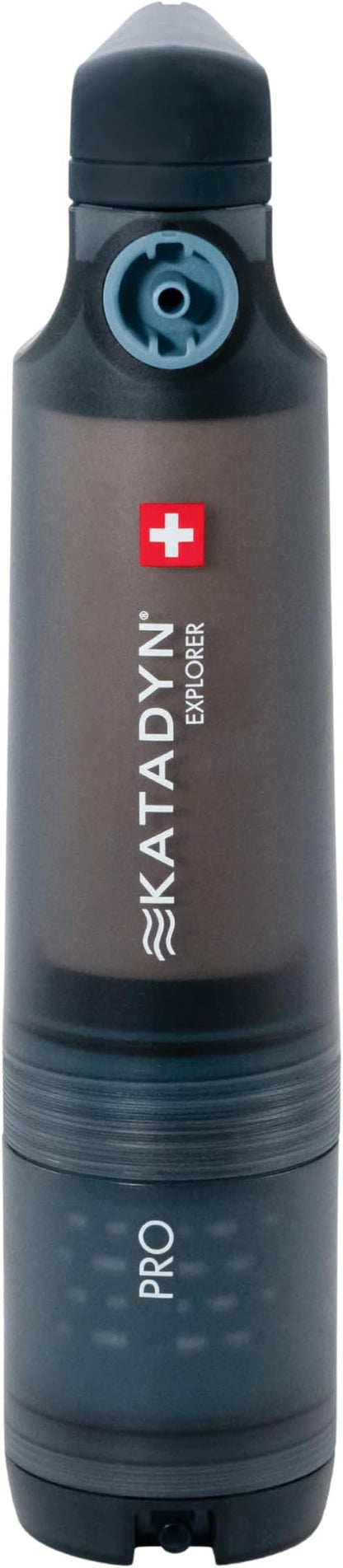 Katadyn Explorer Pro Outdoor Water Purifier 3-Stage Pump Filter | Virus Membrane Ceramic Carbon | Backpacking Expedition Travel Survival | Swiss Made 20K L Capacity