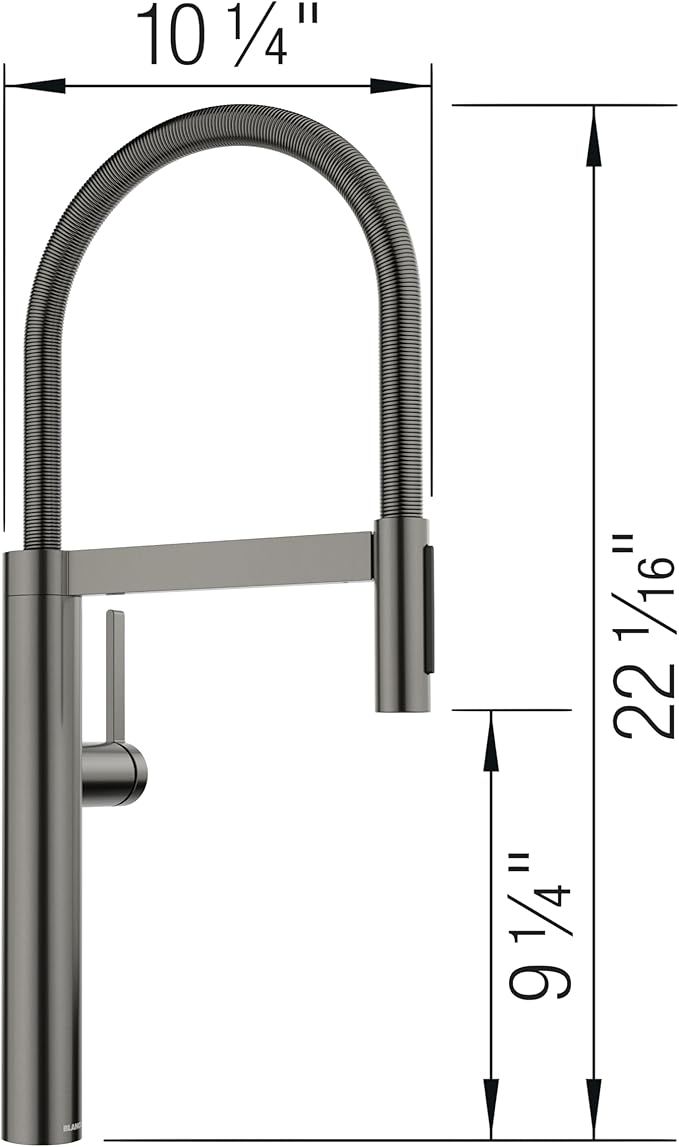 Blanco 527475 Culina II Pull-Down Semi-Pro Kitchen Faucet - 1.5 GPM - Satin Dark Steel