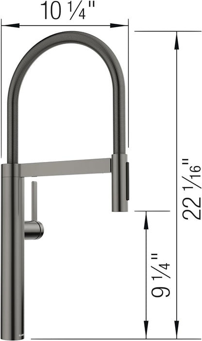 Blanco 527475 Culina II Pull-Down Semi-Pro Kitchen Faucet - 1.5 GPM - Satin Dark Steel