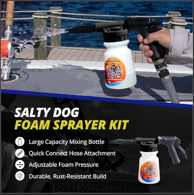 D Vein Salty Dog Salt Cleaner- All-Purpose Salt Remover for Boats, Cars, Houses & More | Eco-Friendly, Safe for All Surfaces | Easy-to-Use Solution for Salt & Grime Removal