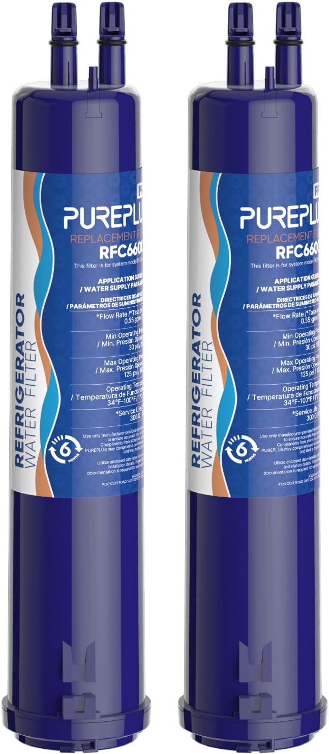 PUREPLUS Compatible with 4396841, 4396710, Everydrop® Filter 3, EDR3RXD1, 46-9083, 46-9030, 9030, 9083, Refrigerator Water Filter, 2Pack