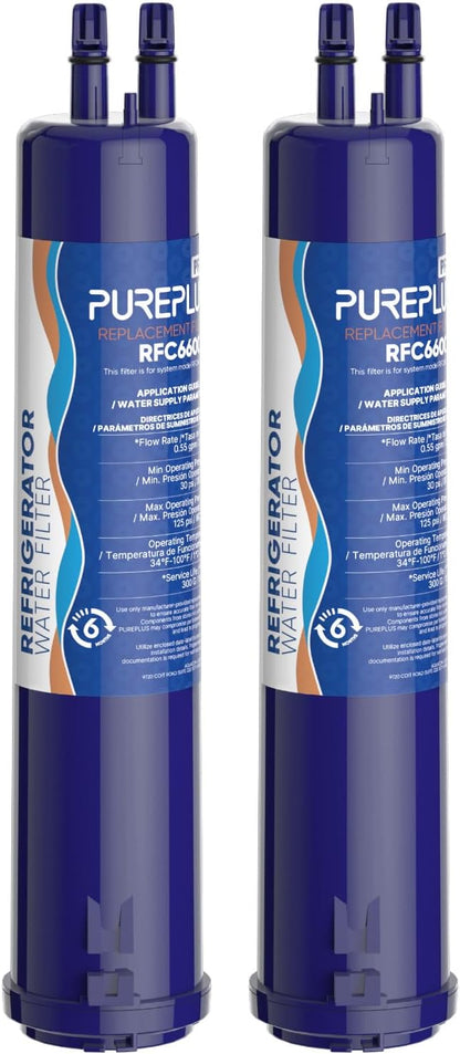 PUREPLUS Compatible with 4396841, 4396710, Everydrop® Filter 3, EDR3RXD1, 46-9083, 46-9030, 9030, 9083, Refrigerator Water Filter, 2Pack