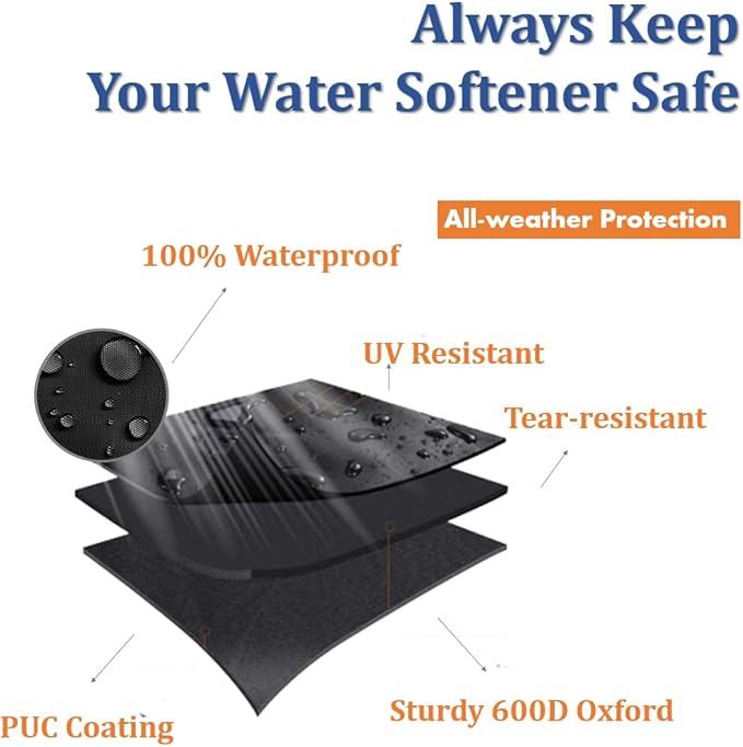 Water Softeners Covers for Outside Units,3 Pcs Water Softener Covers,2 Pcs Filter Tank Covers+1 Pcs Brine Tank Cover,Water Softener Cover Outdoor,Water Softener Covers, Black