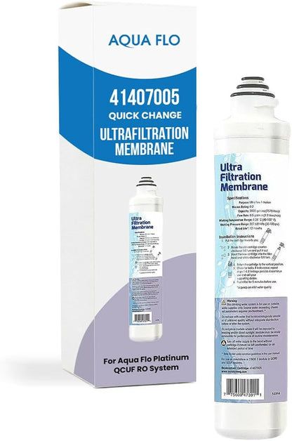 Aqua Flo 41407005 UF Membrane Filter Replacement for Platinum QCUF 4 Stage System, Quick Change Ultra Filtration Cartridge, High Performance Long-Lasting Water Filter