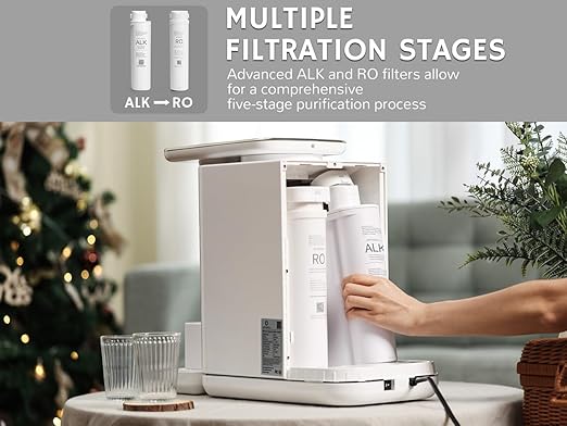 Airthereal ALK Replacement Filter for Pristine Pro6H Countertop Reverse Osmosis Water Filter System, Alkaline Mineralization Filter Cartridge - pH Balance and Restore Minerals, 1-Pack
