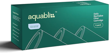 AquaBliss High Output Shower Filter Replacement Cartridge – Reduces Chemicals & Chlorine, Restores pH Balance, Glowing Skin, Strong Nails & Shimmering Hair – 3-Pack (SFC100)