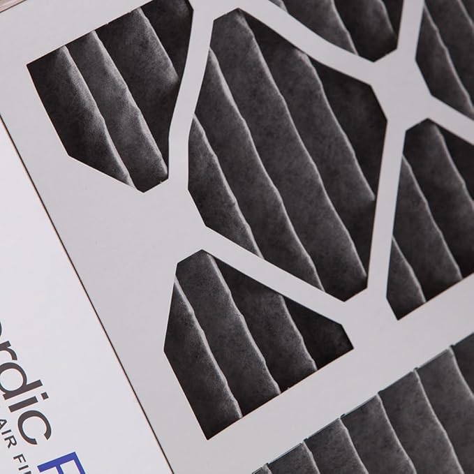 Nordic Pure 20x20x5 (Actual Size: 19 5/8 x 19 7/8 x 4 3/8) Honeywell Replacement Furnace Filters MERV 10 Plus Carbon 2 Pack