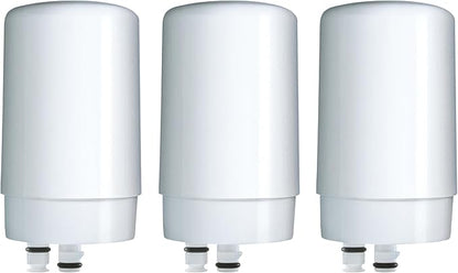 Brita Replacement Water Filter for Faucet Mount, Removes 99% of Lead, Sink Filtration System, White, 3 Count