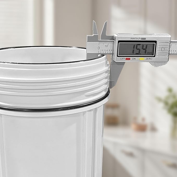 Whole House Water Filtration System, 7.09” x 13.39” Sediment Pre-Filter, PP Cotton Cartridge, Large White Housing for Well & City Water