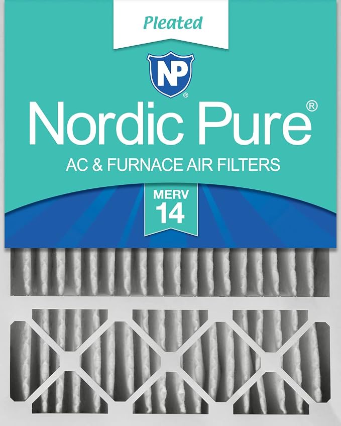 Nordic Pure 20x25x5 Honeywell/Lennox Replacement MERV 14 Air Filter 1 Pack | Actual Size: 19 7/8 x 24 7/8 x 4 3/8 Made in USA, Pro Strength HVAC Filtration, Fine Particles, Dust, Pollen & Pet Dander