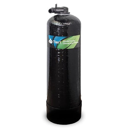 Tier1 Whole House Water Filter System | 300,000 Gallon Chloramine Reduction Capacity | Pre-Filled Upflow Tank with 0.5 Cu Ft Catalytic Granular Activated Carbon | Home Filtration System
