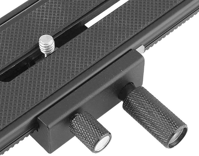 EXMAX® 16cm 2 Way Macro Shot Focusing Focus Rail Slider/Close-up Shooting 1/4 Quick Screw Release Mount Camera Flash Support Plate