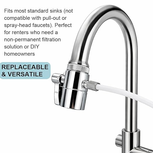 2 Pack Faucet Diverter Valve for 1/4" RO Tubing Countertop Water Filter with M22-M24 Adapter, Chrome Plated Brass Sink Valve Splitter Compatible with iSpring, APEC, and Standard Kitchen Faucets (2)