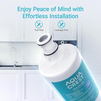 AQUA CREST 3US-AF01 Under Sink Water Filter, Replacement for Standard Filtrete® 3US-AF01, 3US-AS01, Aqua-Pure AP Easy C-CS-FF, WHCF-SRC, WHCF-SUFC, WHCF-SUF, NSF/ANSI 42 Certified, 3 Pack