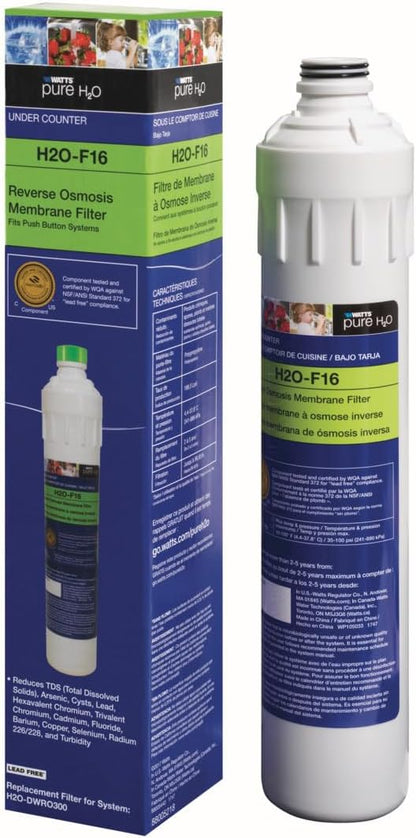 Watts Pure H2O Replacement Membrane Filter For Under Sink