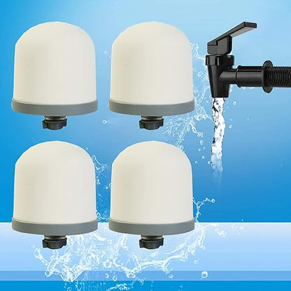 Huining Ceramic Dome Water Filter with Coconut Shell Activated Carbon, for Pre-Filtration Unit Filter Media Replacement 0.15 to 0.5 Micron Household Water Bucket Filtration System Pitcher
