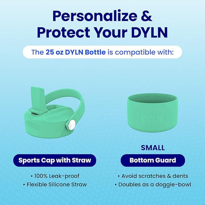 DYLN Hydrogen Water Bottle | Create Hydrating Alkaline Hydrogen-Rich Water Up to 9 pH | Vacuum Insulated Stainless Steel Water Bottle | Keeps Water Cold for 24 Hours