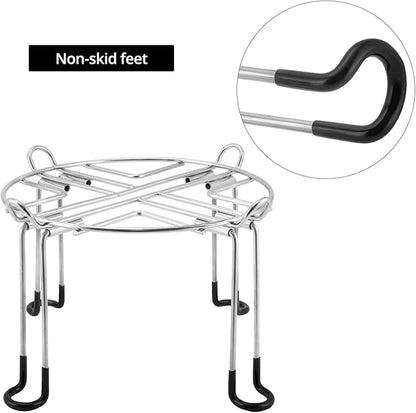 QWORK Stainless Steel Stand for Water Filter System, 7-Inch Height, 10-Inch Base Diameter