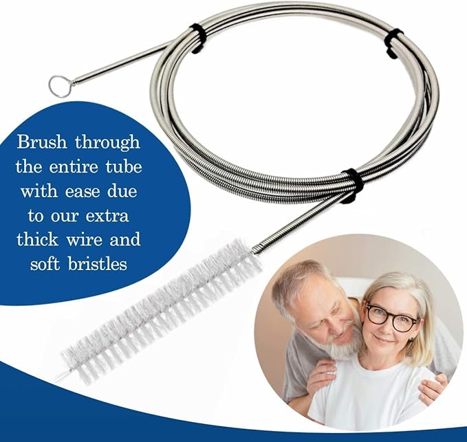 CPAP Cleaning Kit Hose and Mask for CPAP Hanger Dryer with 6.9 ft Thick Wire Brush, Collapsible Wash Basin, Compatible with 22mm and 15mm Hose, Extra Soft Bristles Cleaner CPAP Supplies