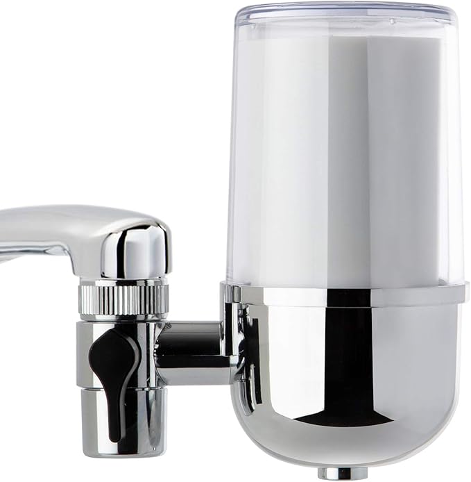 iSpring DF1-CL Faucet Water Filter for Contaminants Removal in Kitchen, Bathroom, or RV Sink, 500 Gallons Long Life, Clear with Aerator