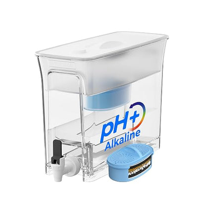 Waterdrop WFD-40W-L-A Water Filter Dispenser, Alkaline Filtration, White | 35-Cup Large Capacity, 100-Gallon Long-Life, Reduces Chlorine, PFOA/PFOS and More, BPA Free