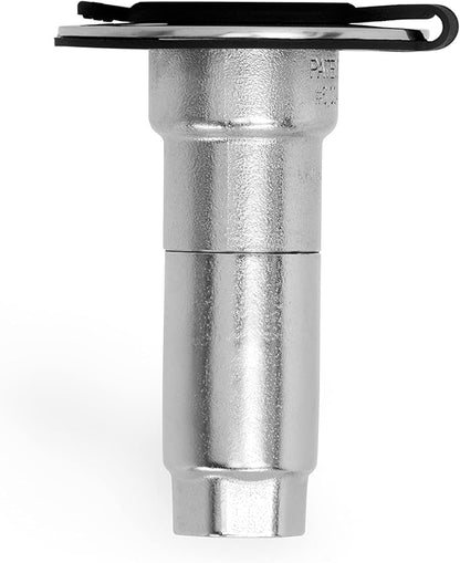 Aquor RV City Water Inlet, Quick Connect RV Water Inlet Replacement for Motorhome, Camper, and Trailer, Stainless Steel Flush-Mount, Black Cover, ½” NPT (f) x ¾” GHT (m)