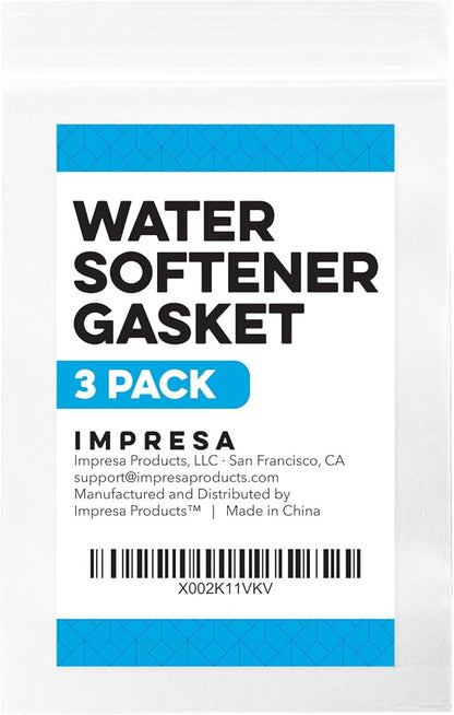 IMPRESA Water Softener Venturi Gasket Replacement - Compatible with Whirlpool, Kenmore Elite & Ecodyne - Pack of 3-3 Silicone Water Softener Gaskets - Fits Part 7204362 & 7253808